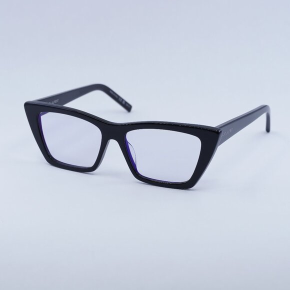 Saint Laurent SL276 MICA 025 Sunglasses Black Cat Eye Frame, Clear Lenses - Picture 2 of 14